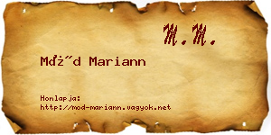 Mód Mariann névjegykártya