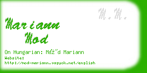 mariann mod business card